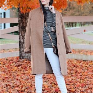 Eileen Fisher Alpaca Wool Camel Car Coat